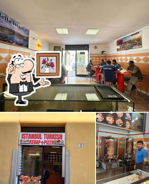 Gli interni di Istanbul turkish kebap pizza