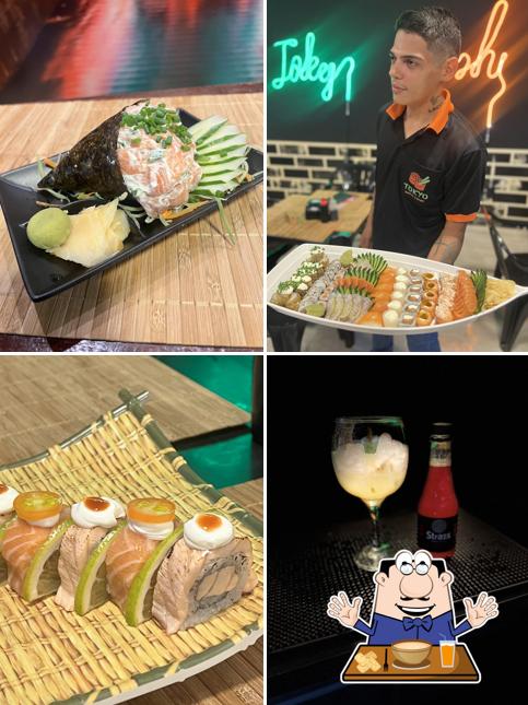 Platos en Tokyo Sushi Bar e Burger