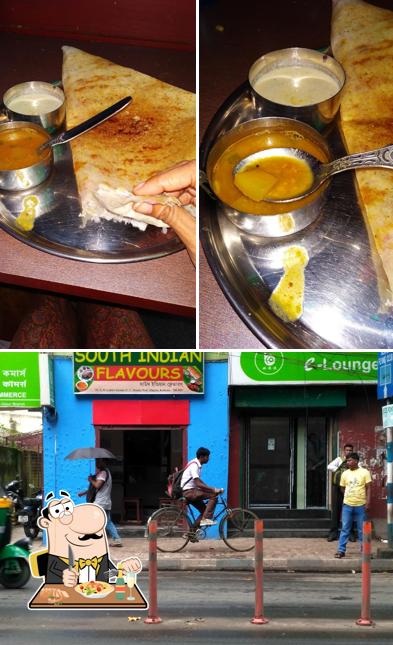 The picture of food and exterior at South Indian Flavours