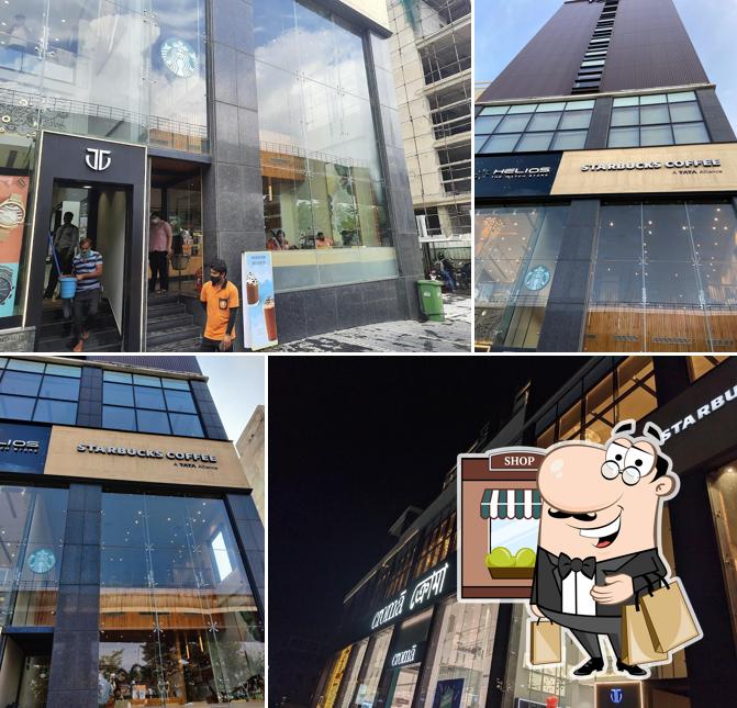 The exterior of Starbucks