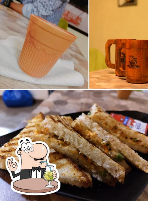 Take a look at the image showing drink and food at Chai Sutta Bar - Ambala