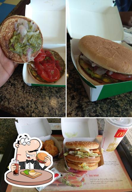 Order a burger at McDonald's