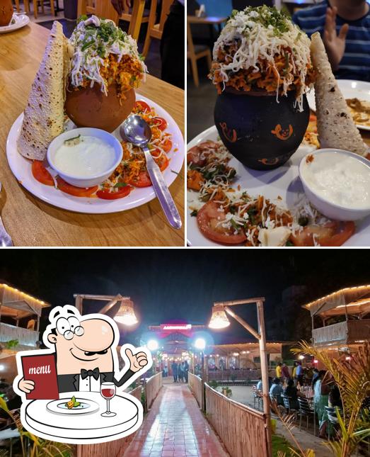 The picture of food and exterior at Aashirwad restaurant