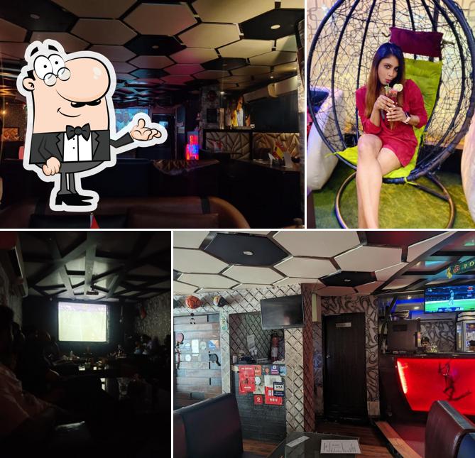 The interior of BJ's Sports Restro & Lounge