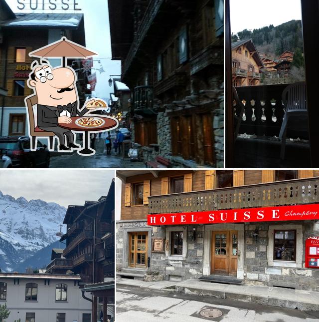 Curiosa tra l'area esterna di Hotel Suisse Champéry