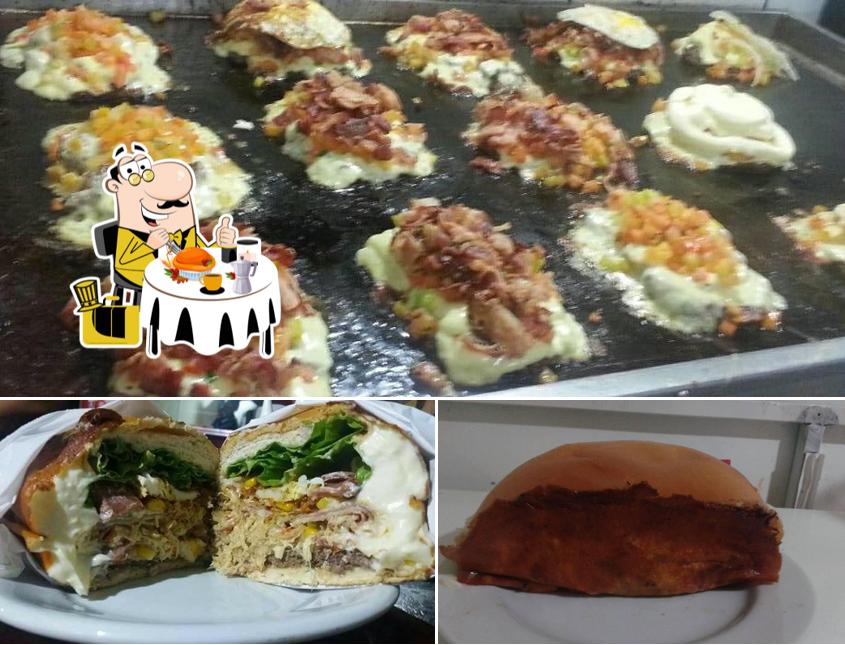 Sanduíche de carne de porco desfiada em Bahia Lanches