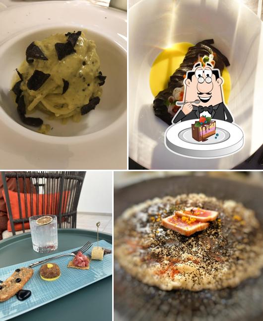 Torta al cioccolato al AURA ristorante lounge bar