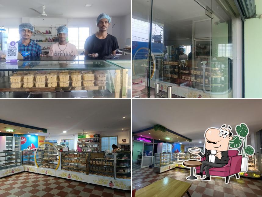 The interior of Jyothi's SKS Bakery & Food Court