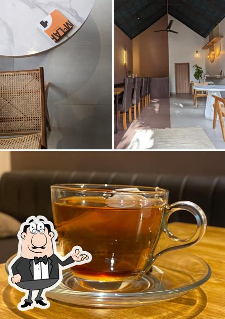 Take a look at the picture showing interior and beverage at Cuetten Chae - Cafe & Restaurant