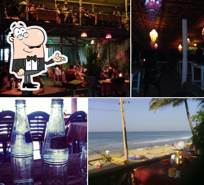 The interior of Theeram Beach Restaurant