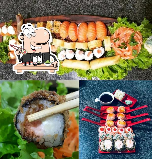 Prove diferentes opções de sushi