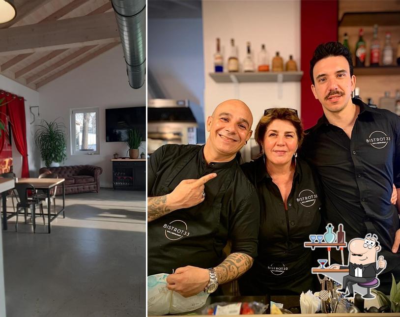 Gli interni di Bistrot al 33