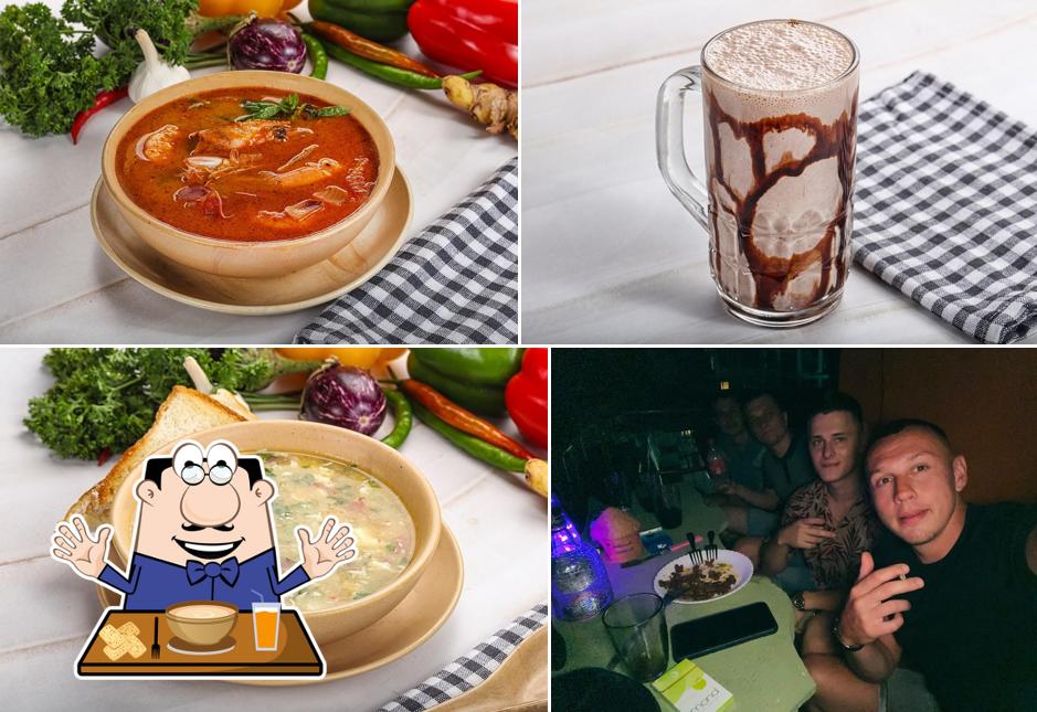 Clam chowder at Roots cafe