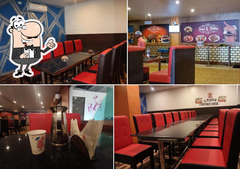 Take a seat at one of the tables at Aasife Biriyani