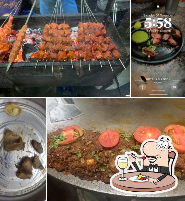 Food at Aflatoon Hotel