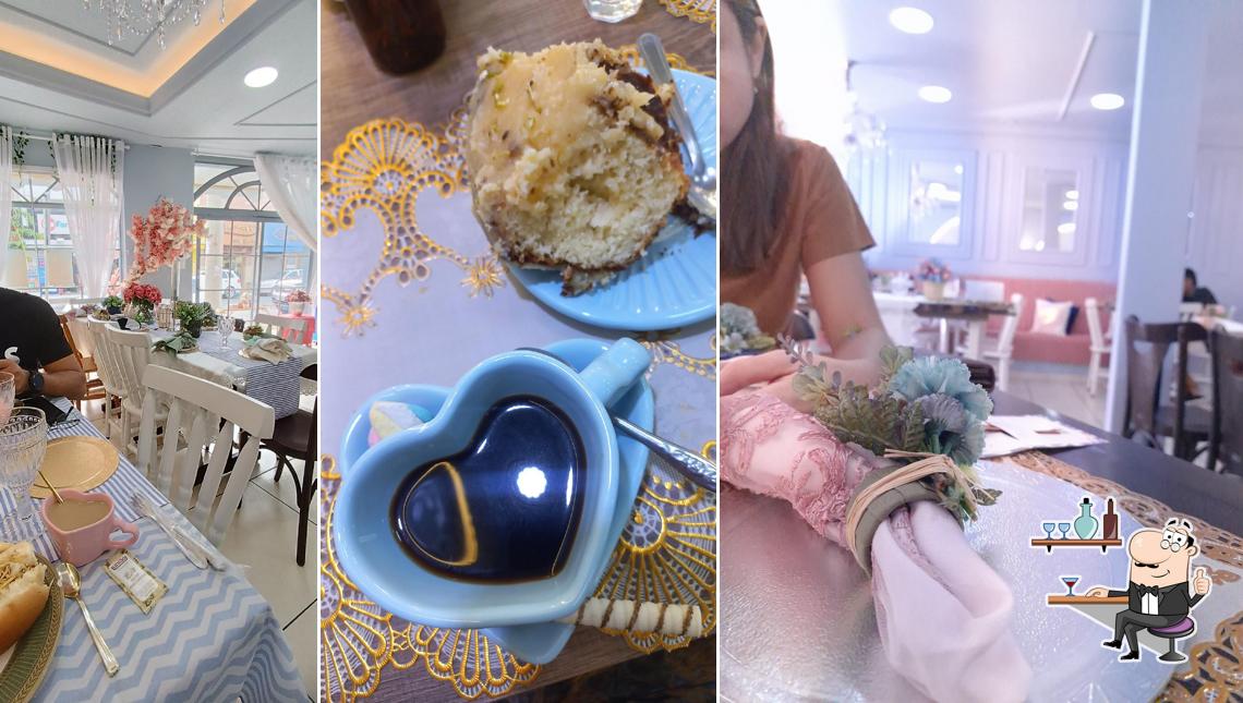 O interior do L'Experience Café Cafeteria Gourmet Doceria Salgados Lanches