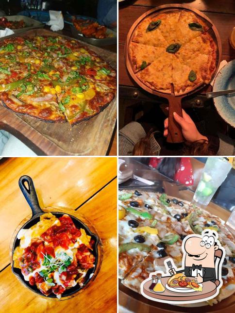 Order pizza at Factory beer cafe