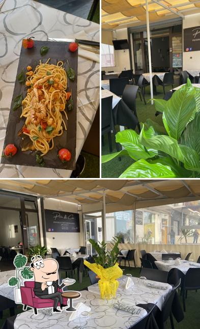 La interni e cibo del ristorante