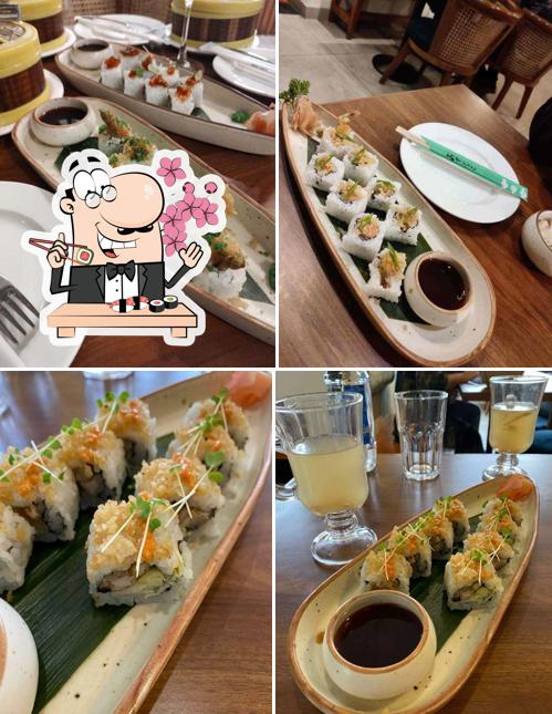 Sushi rolls are available at Zaffran- Curries & Biryani