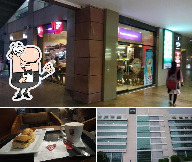 The restaurant's interior and exterior