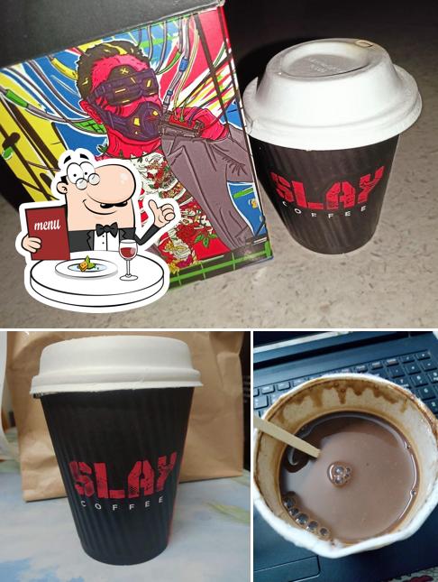 The image of Slay coffee’s food and beer