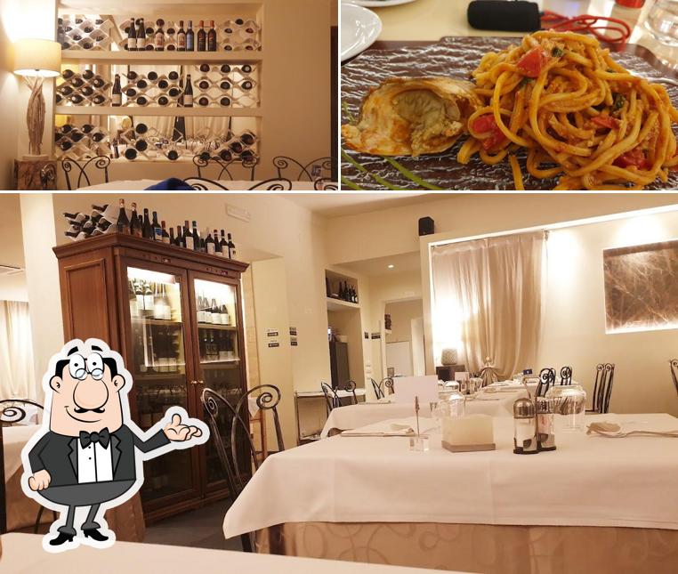 Questa è la foto che presenta la interni e cibo di Ristorante Segreto Del Sorriso