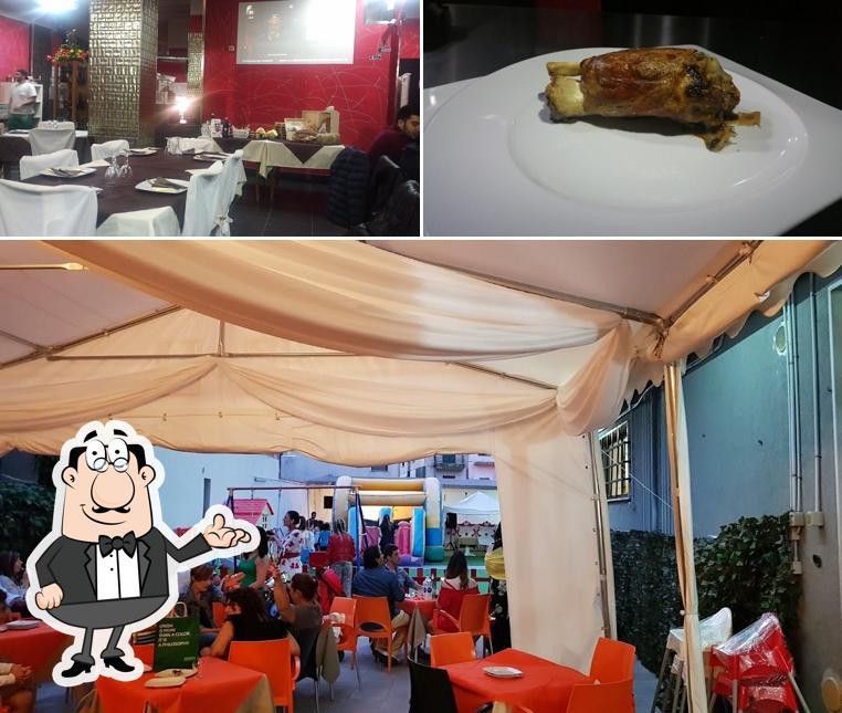 Questa è la immagine che presenta la interni e cibo di Pizzeria Parco Giochi PizzaArt