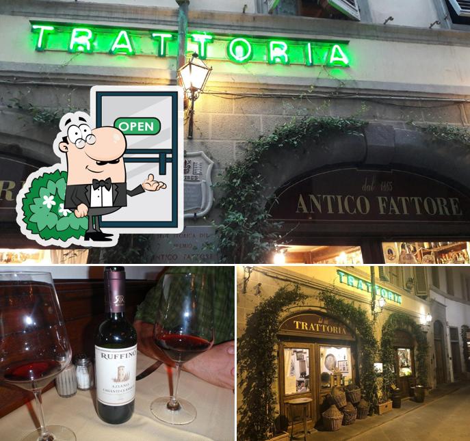 Questa è la foto che raffigura la esterno e bevanda di Trattoria Antico Fattore