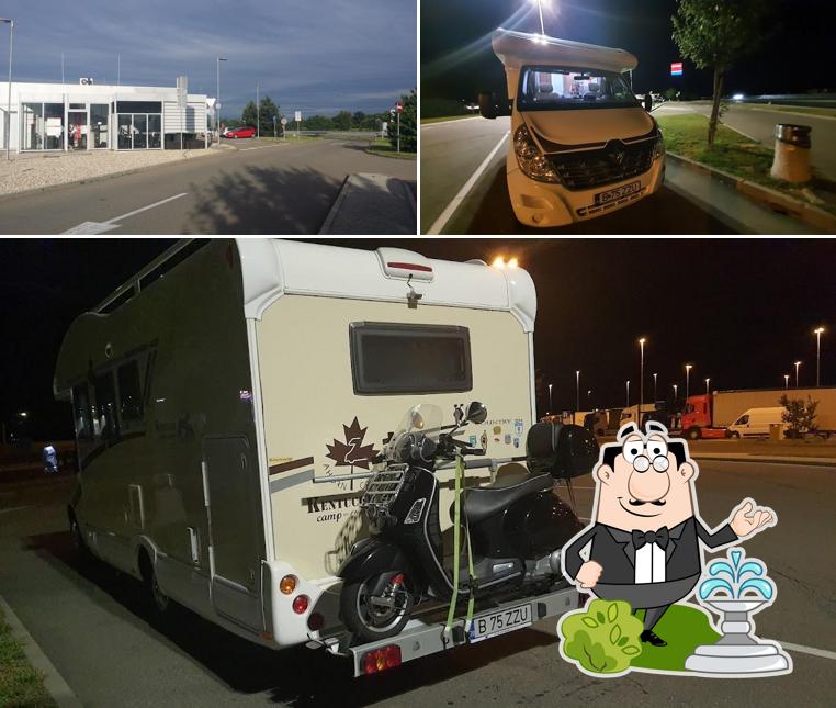 Goditi la vista dall'area esterna di Petrol