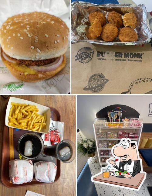 Food at Burger Monk