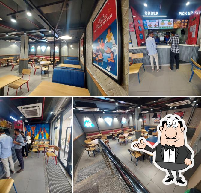 The interior of Domino’s Pizza Dant Dhawan Kund, Ayodhya