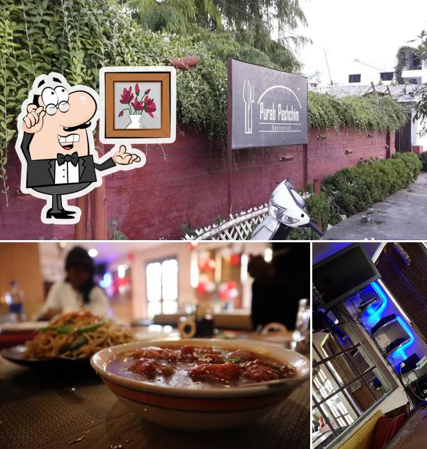 The interior of Purab Pashchim Restaurant