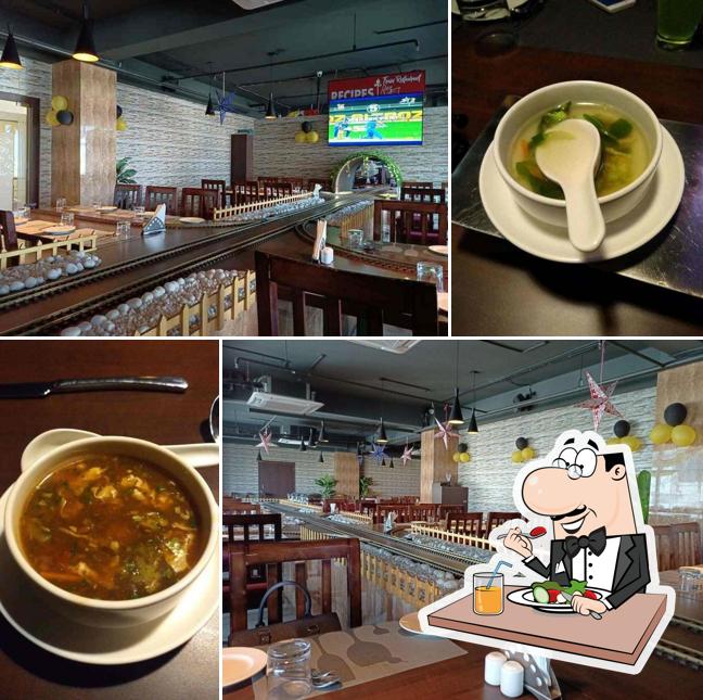 Food at Recipes Train Restaurant