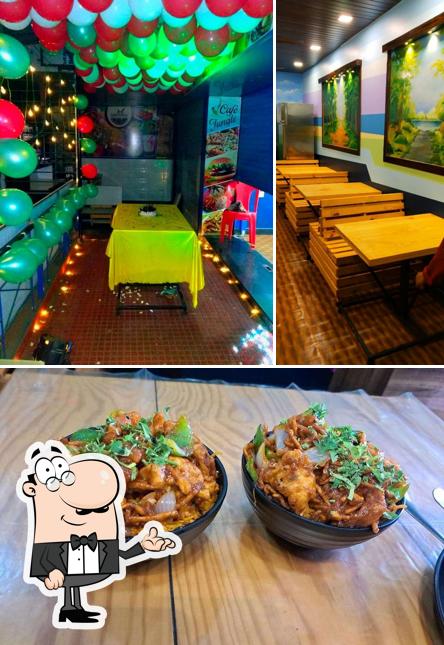 The picture of interior and food at Cafe Jungle