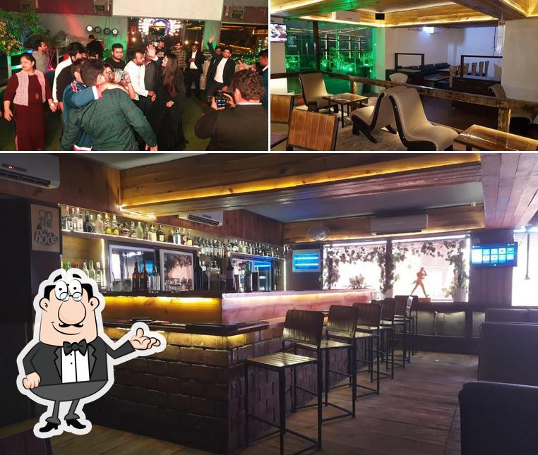 Take a seat at one of the tables at Sky Bar and Lounge