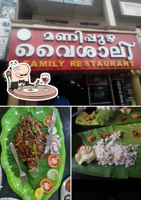 This is the photo showing food and exterior at Manippuzha Vaishali Family Restaurant