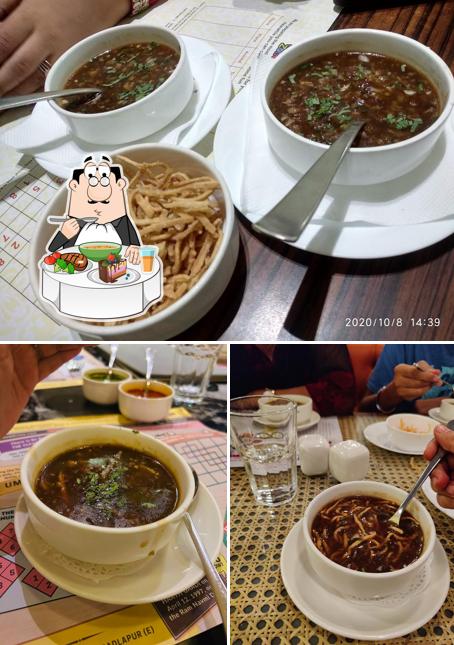 Hot and sour soup at Prasad Food Divine