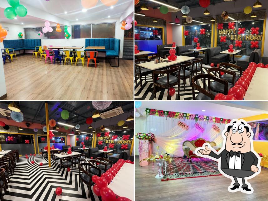 Take a seat at one of the tables at Taste & Toniq