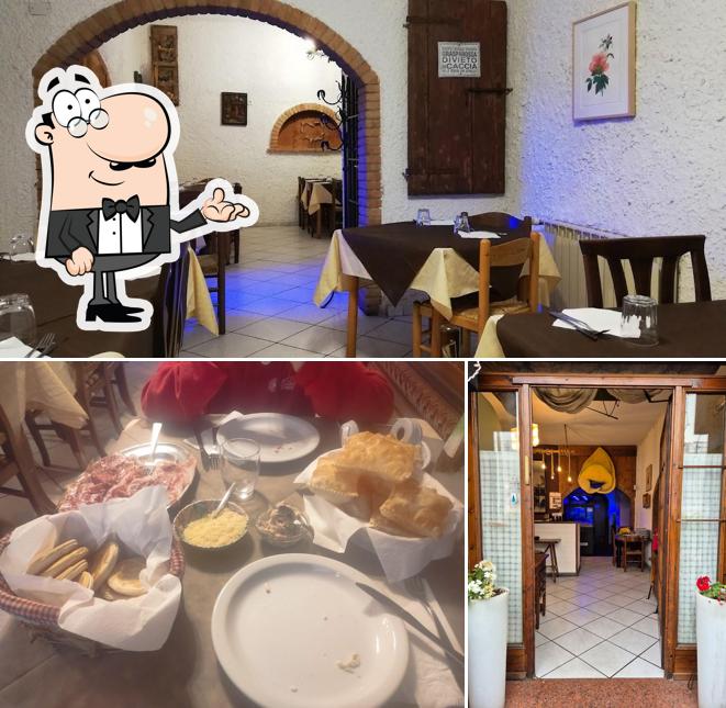 Gli interni di Trattoria La Stalla