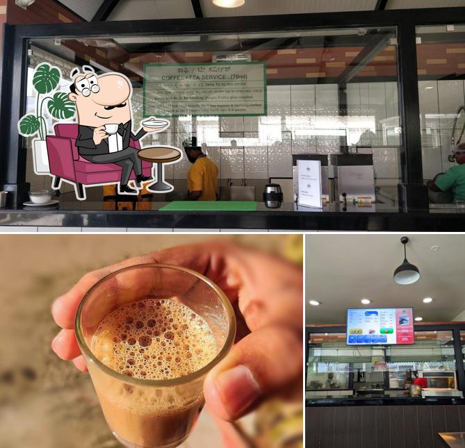 Take a seat at one of the tables at Arogya Ahaara Nammura JP Nagar