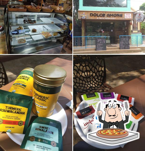 Get pizza at Café Dolce Amore