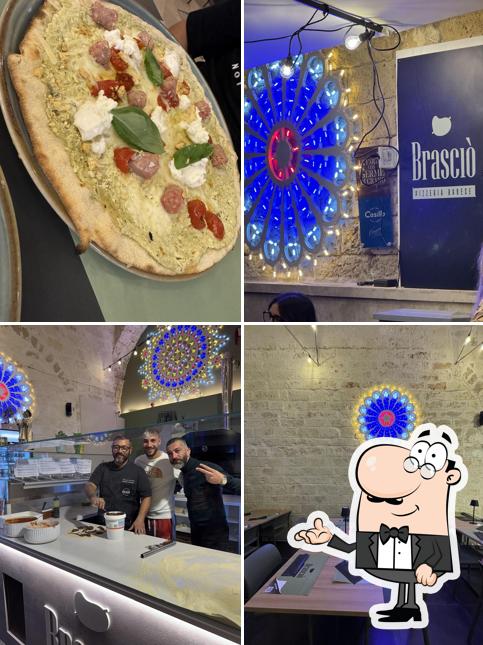 Questa è la foto che presenta la interni e cibo di Brasciò Pizzeria Barese