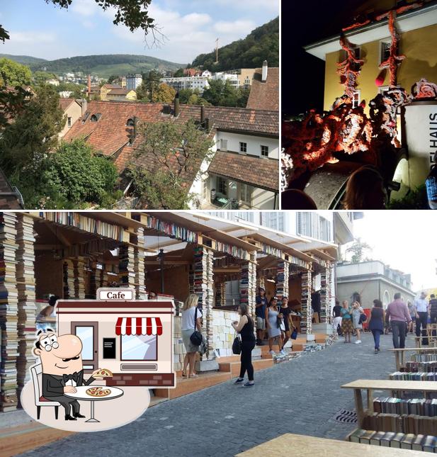 Goditi la vista dall'area esterna di Restaurant Trudelkeller Baden