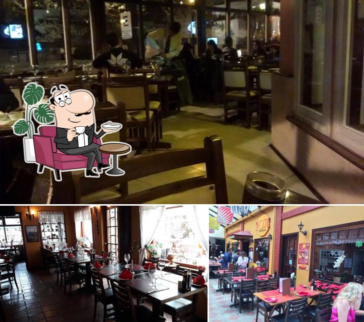 O interior do Rostie Restaurante Fondue e Pizzaria