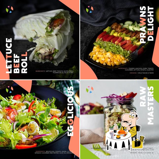 Food at Underdone Salads & More