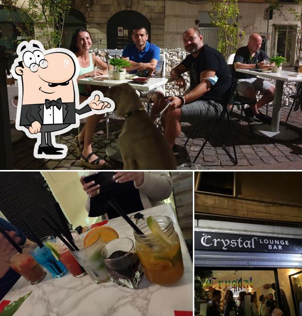 Gli interni di Crystal lounge bar