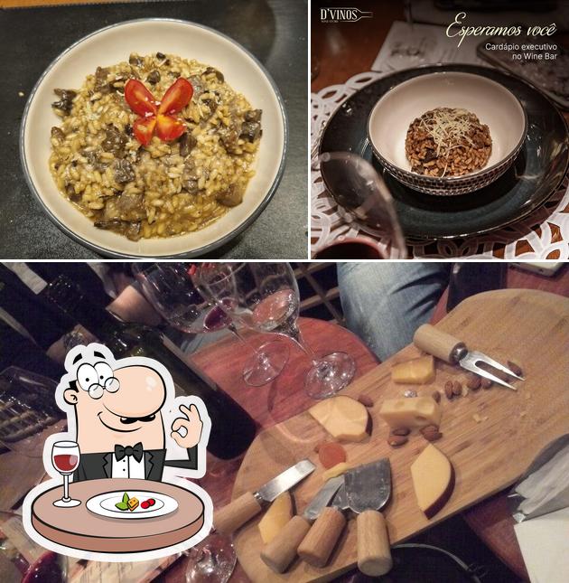 Esta é a imagem ilustrando comida e interior no D'vinos Wine Store