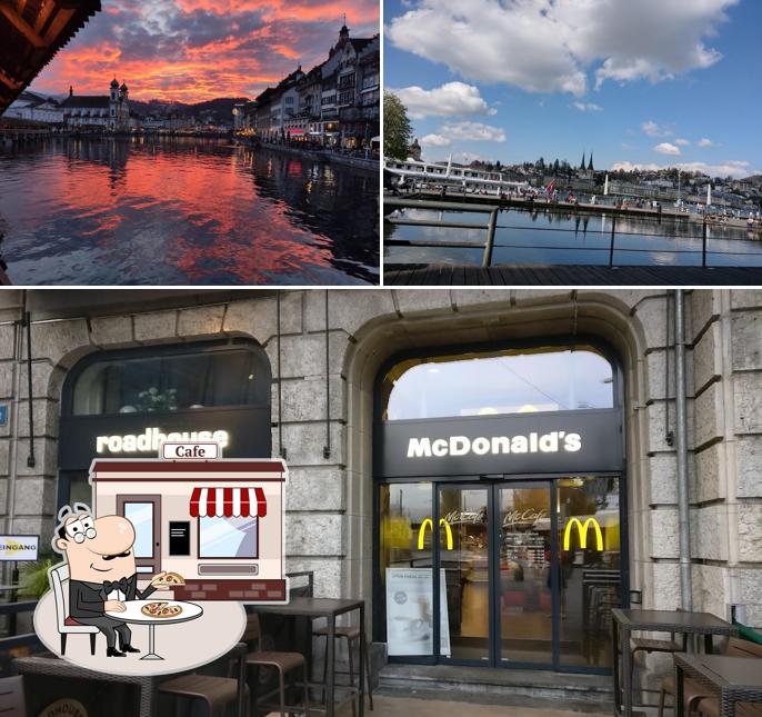 McDonald’s si caratterizza per la esterno e interni