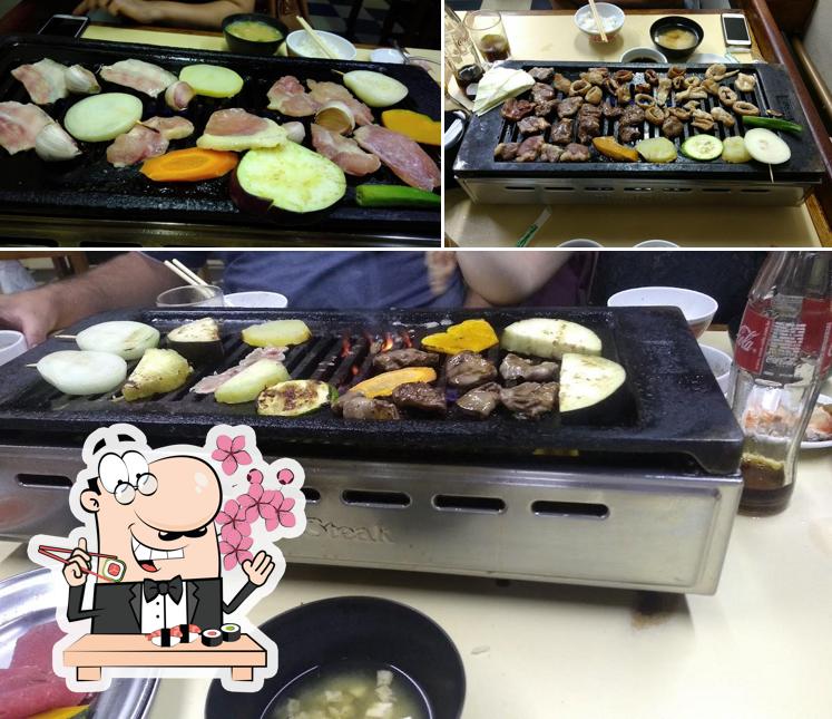 Prove diferentes opções de sushi