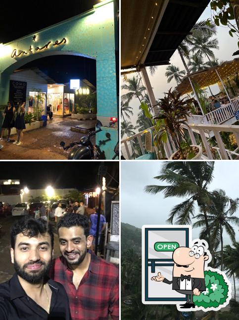 Check out the outside area of Antares Restaurant & Beach Club